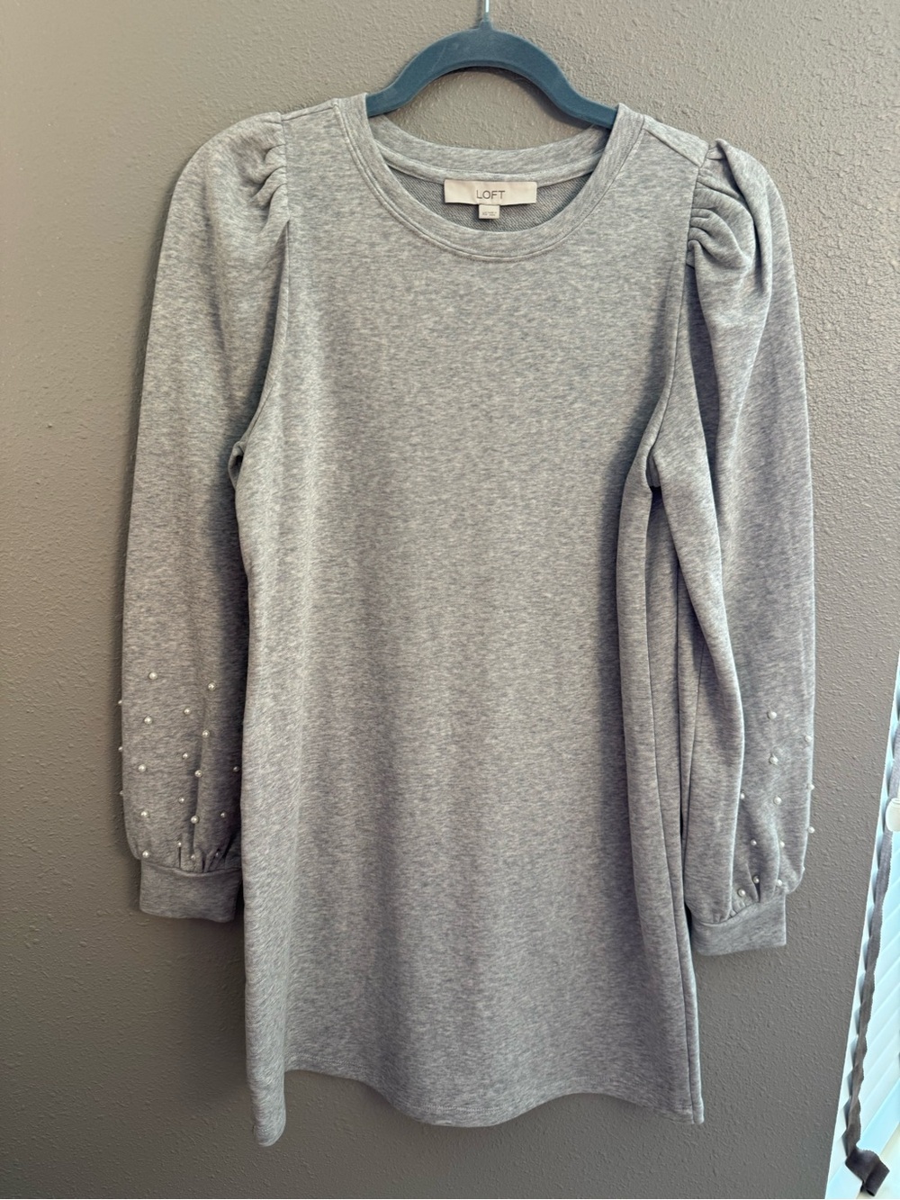 LOFTLadies Pearl-Embellished Puff Sleeve Dress by Loft Size XS